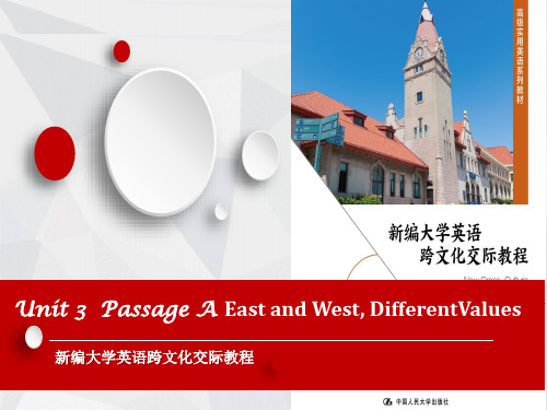 人民大2024新编大学英语跨文化交际教程(高级实用英语系列教材)教学课件Unit 3-A East