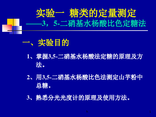 生物化学经典实验——糖的定量测定