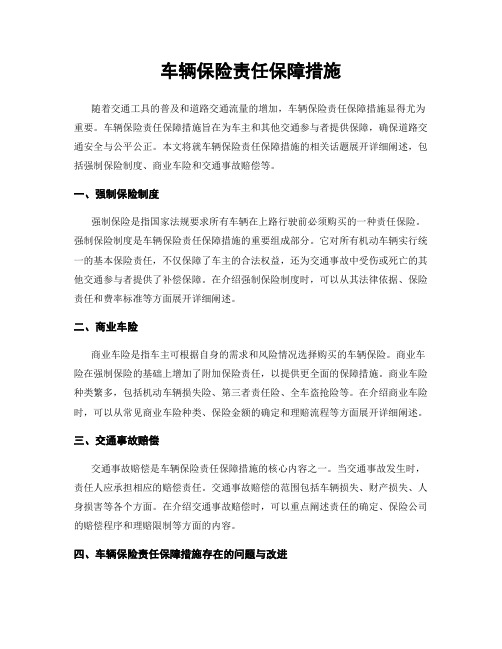 车辆保险责任保障措施