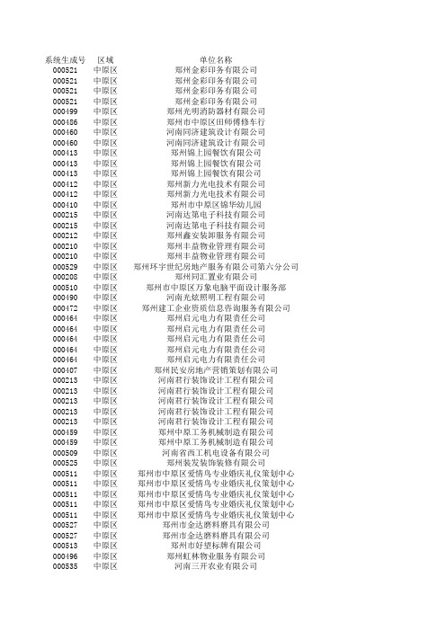 郑州中原区公租房名单