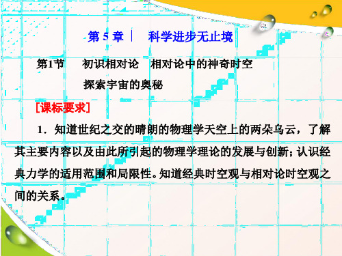 (2020新教材)新鲁科版高中物理必修第二册课件第1~3节   初识相对论 相对论中的神奇时空