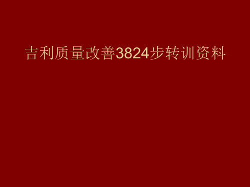 吉利质量改善3824步资料