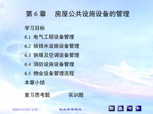 六房屋公共设施设备的管理PPT课件