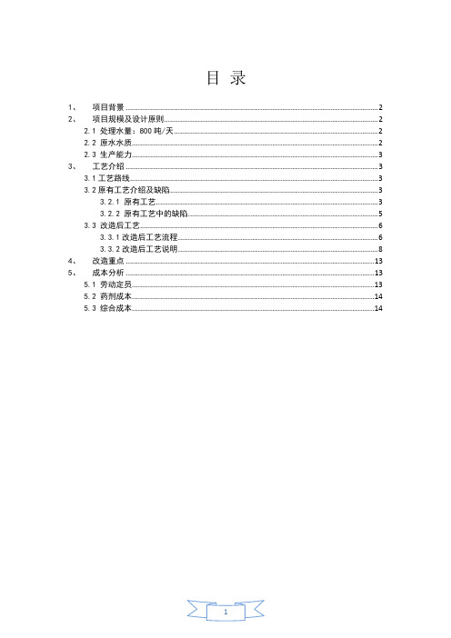 有限公司废水处理改造方案