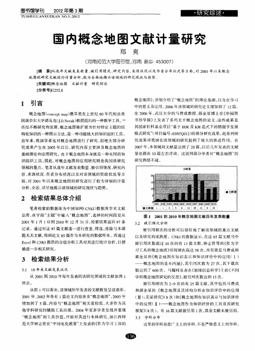 国内概念地图文献计量研究