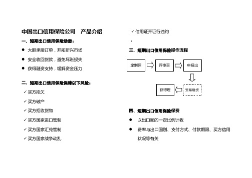 中国出口信用保险公司  产品介绍1