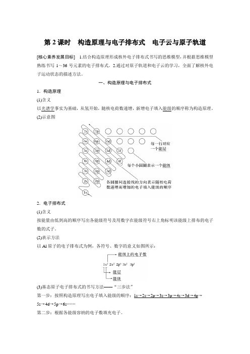 高中化学选择性必修二 同步讲义   第1章 第1节 第2课时 构造原理与电子排布式 电子云与原子轨道