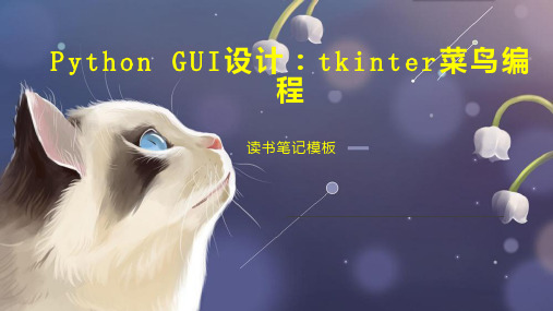 Python GUI设计：tkinter菜鸟编程