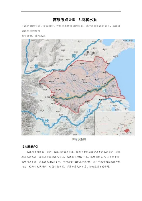 地理热点348  最全11种水系形态图及特征--3