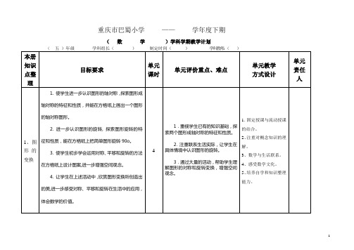 重庆市巴蜀小学2006——2007学年度下期