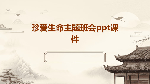 珍爱生命主题班会ppt课件