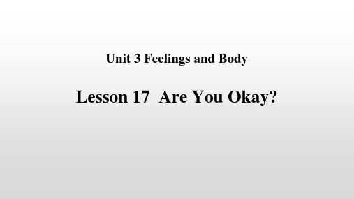 Lesson17AreYouOkay？