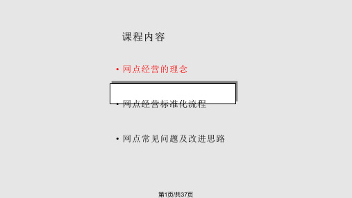 网点经营PPT课件