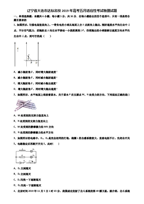 辽宁省大连市达标名校2019年高考五月适应性考试物理试题含解析