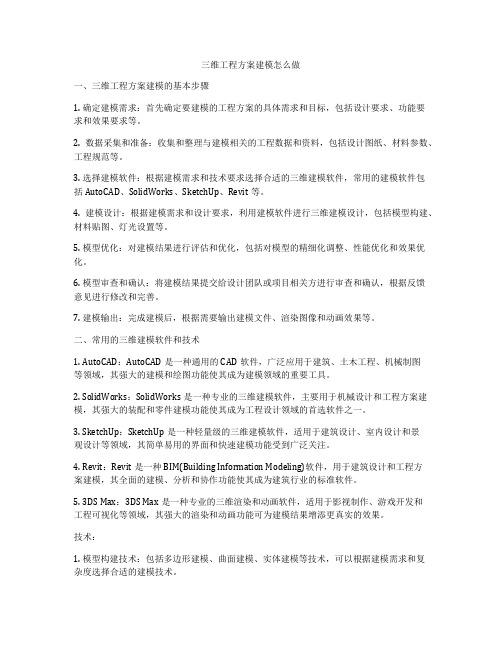 三维工程方案建模怎么做