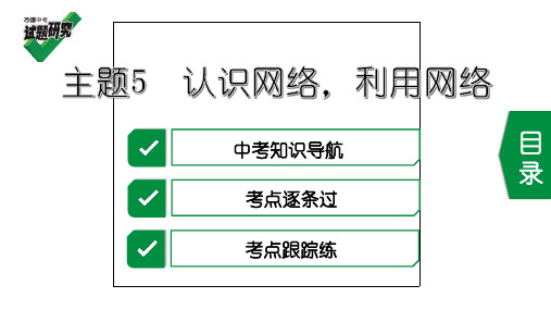 河北2020中考政治复习 -主题5 认识网络,利用网络