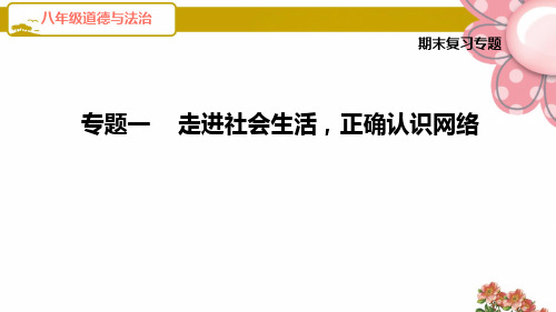 (河北专版)道德与法治八年级上册《1.专题一 走进社会生活,正确认识网络》PPT课件(人教部编版)