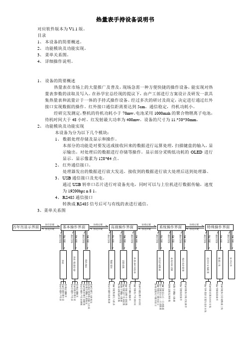 热量表手持设备说明书