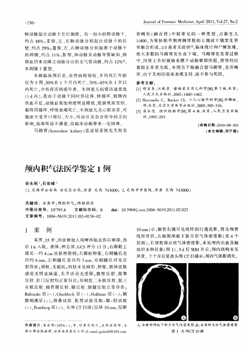 颅内积气法医学鉴定1例