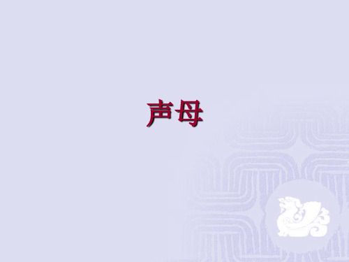 现代汉语 声母