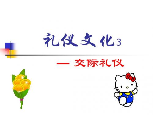 交际礼仪培训介绍ppt