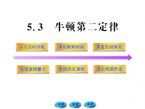 5.3 牛顿第二定律