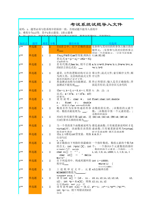 东软试题 C++