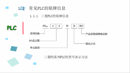 1.1.1常见PLC的铭牌信息及说明