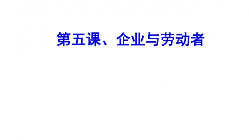 2019年高考一轮复习课件第六讲 生产的微观主体---企业 (共68张PPT)