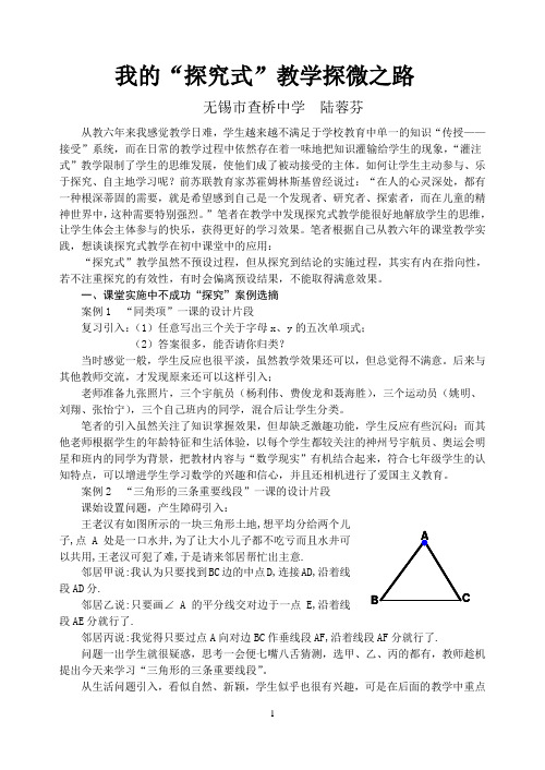 我的“探究式”教学探微之路