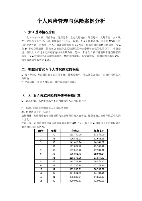 个人风险管理和保险