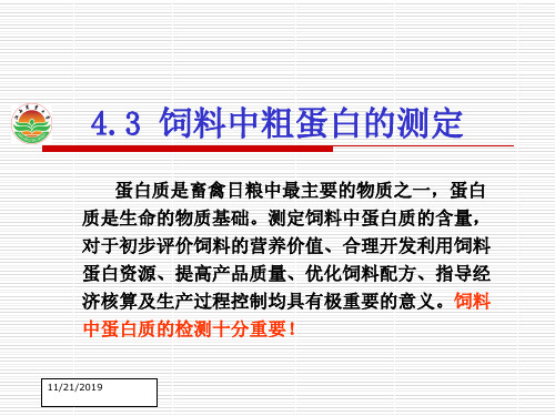 饲料中粗蛋白的测定