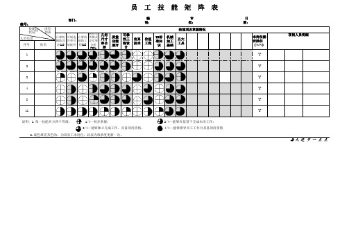 人员技能分布