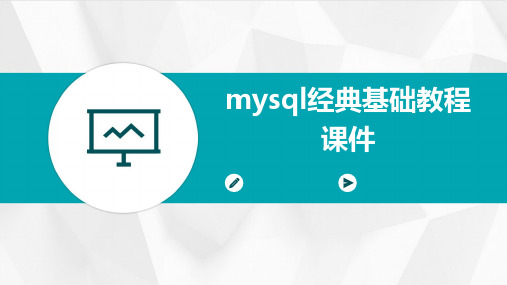 MYSQL经典基础教程课件