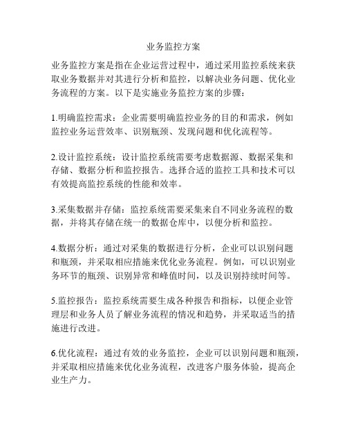 业务监控方案