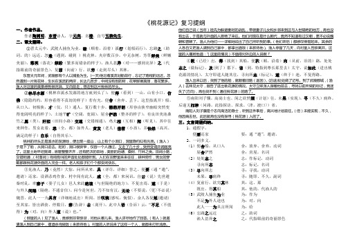 《桃花源记》复习提纲