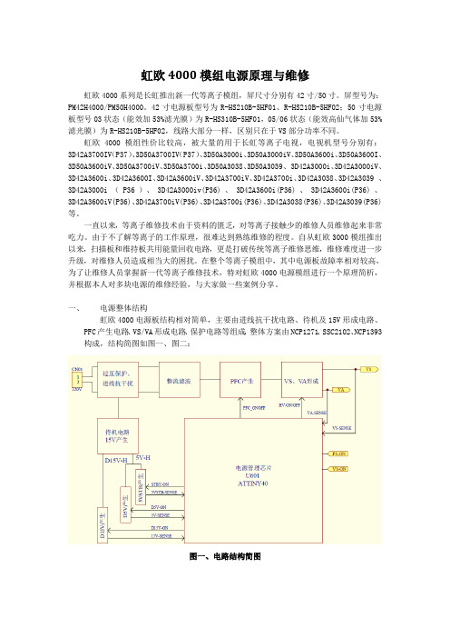 虹欧4000电源原理与维修