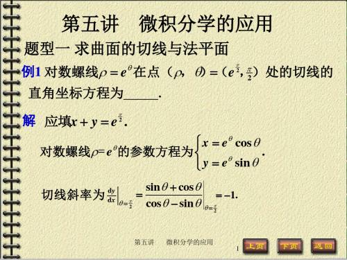 第五讲-微积分学的应用