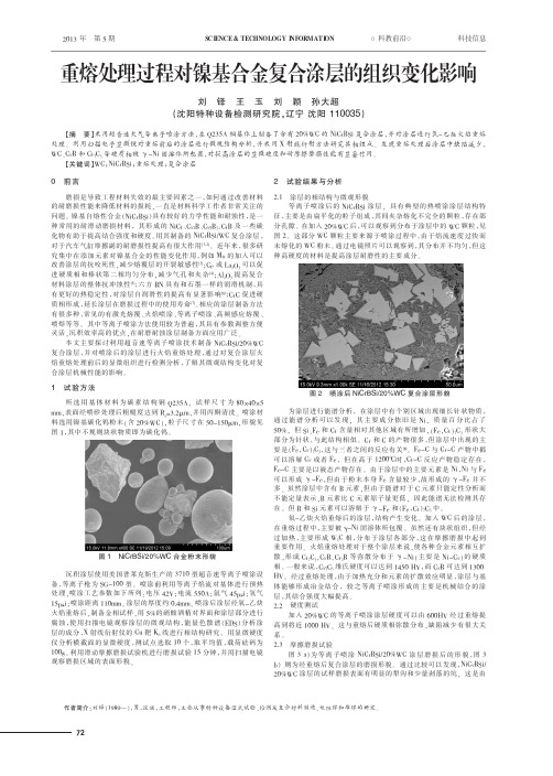 重熔处理过程对镍基合金复合涂层的组织变化影响