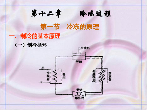 食品工程原理_冯骉_第十二章冷冻过程