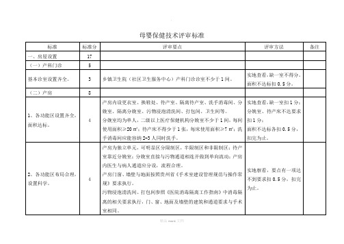 母婴保健技术评审标准[最新版]