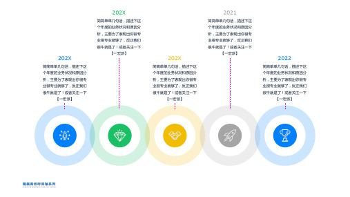 简洁多彩时间轴PPT图表