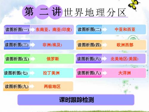 2019-2020学年高中新三维一轮复习地理湘教版课件：第三部分 第一章 第二讲 世界地理分区