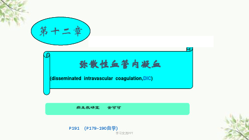 病理生理学—DIC课件