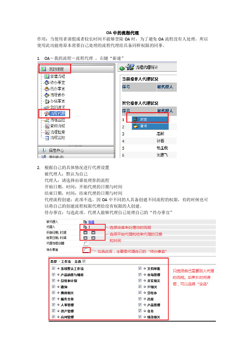 OA的流程代理