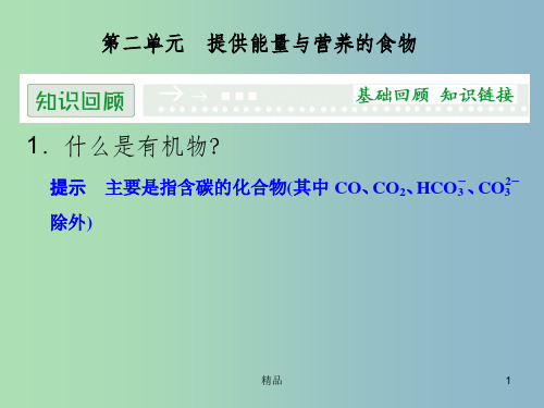 高中化学 2.2提供能量与营养的食物课件 苏教版选修1