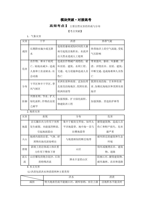 2019_2020学年高中地理模块突破对接高考学案湘教版选修5