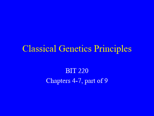 Classical Genetics Principles