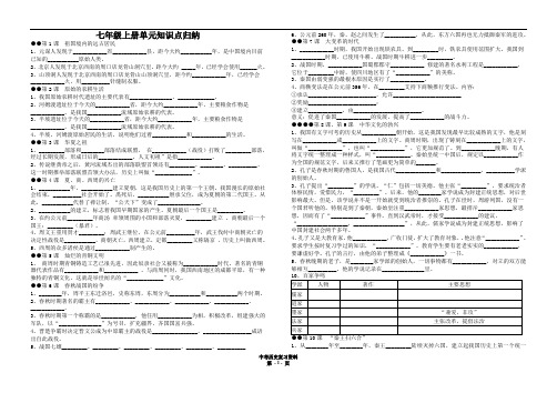 2016中考备考历史知识点归纳