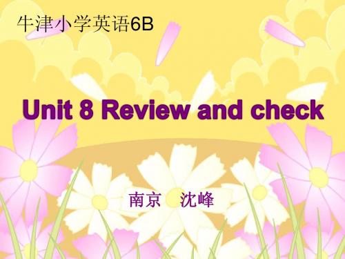 牛津小学英语 6BUnit 8 Reveiw and check